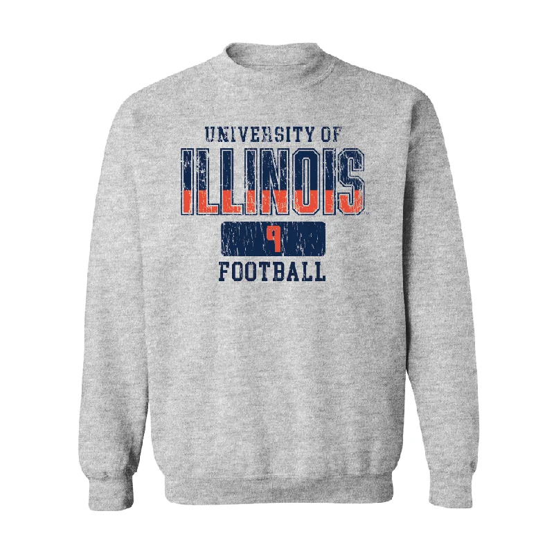 Long sleeve shirts for casual Friday and business-casual attire-Sport Grey Varsity Crew    - Tyson Rooks