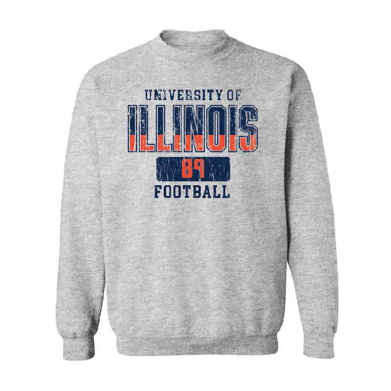 Long sleeve shirts with custom slogans for promotional use-Sport Grey Varsity Crew    - Tanner Hollinger