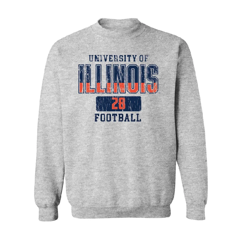 Long sleeve shirts for team uniforms and sports events-Sport Grey Varsity Crew   - Dylan Rosiek