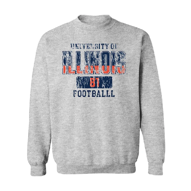 Comfortable long sleeve shirts for everyday use-Sport Grey Varsity Crew    - Carlos Orr-Gillespie