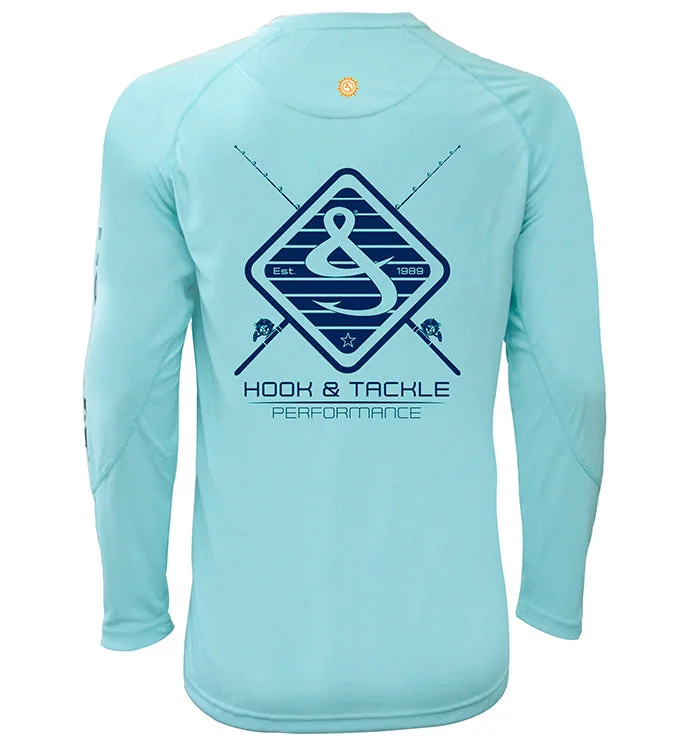 Comfortable long sleeve shirts with a relaxed silhouette-Men's Rods & Hook L/S UV Fishing Shirt