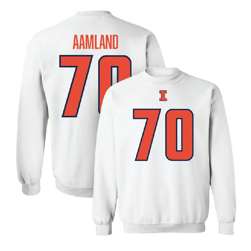 Trendy oversized long sleeve shirts for relaxed style-White Illinois Shirsey Crew - Zach Aamland