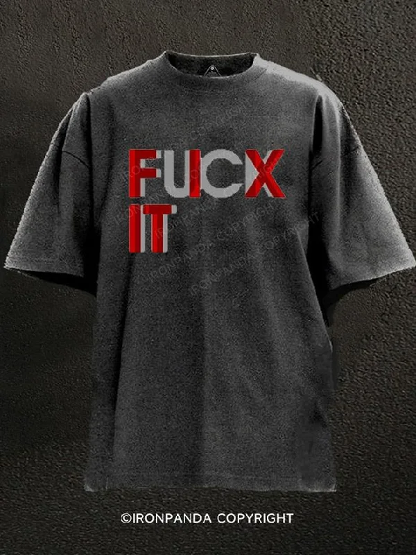 T-shirts with custom artwork for creative expression-fuck it Washed Gym Shirt