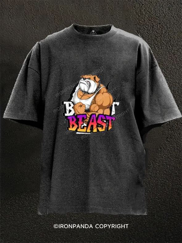 Custom T-shirts for school events-Beast  Washed Gym Shirt