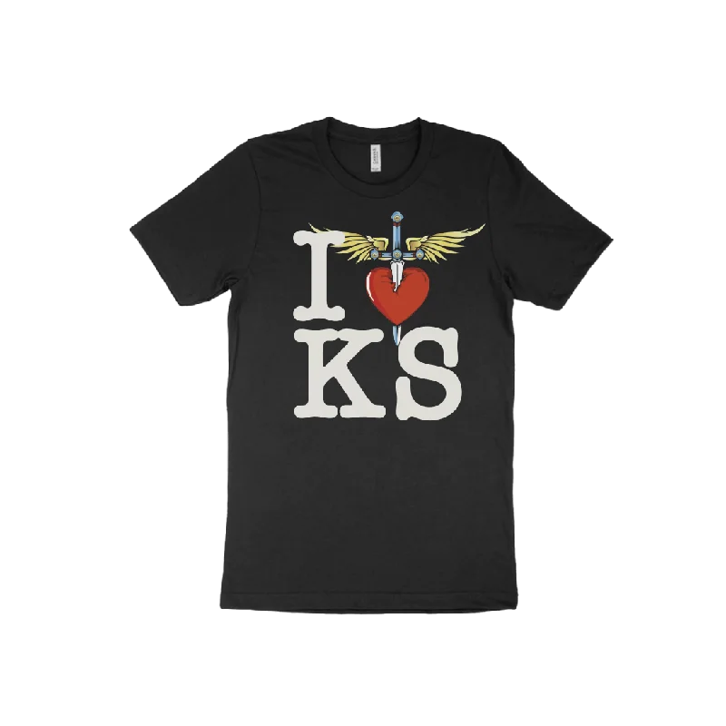 T-shirts with artistic designs for creative minds-I Heart Black T-Shirt - Central