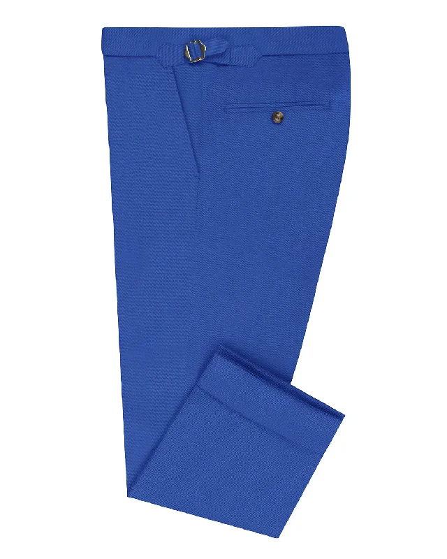 Trendy pants with cuffed hems for a chic style-VBC :100 % Royal Blue Cavalry Twill