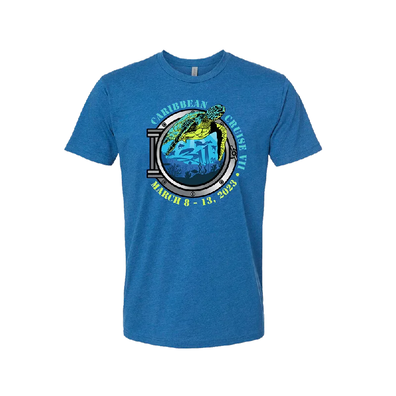 T-shirts with vintage graphics for retro fashion-Porthole Turtle Caribbean Cruise VII T-Shirt