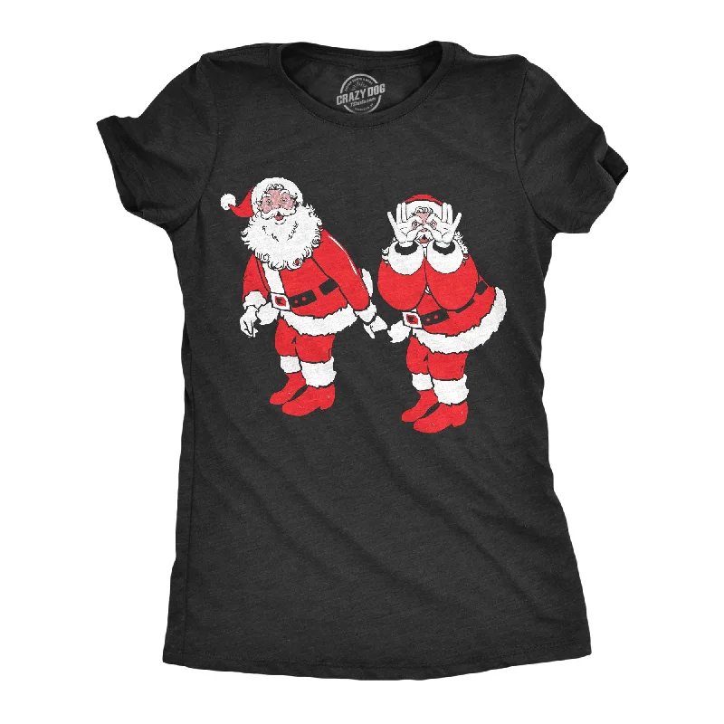 T-shirts with artistic abstract designs-Griddy Dance Santa Women's T Shirt