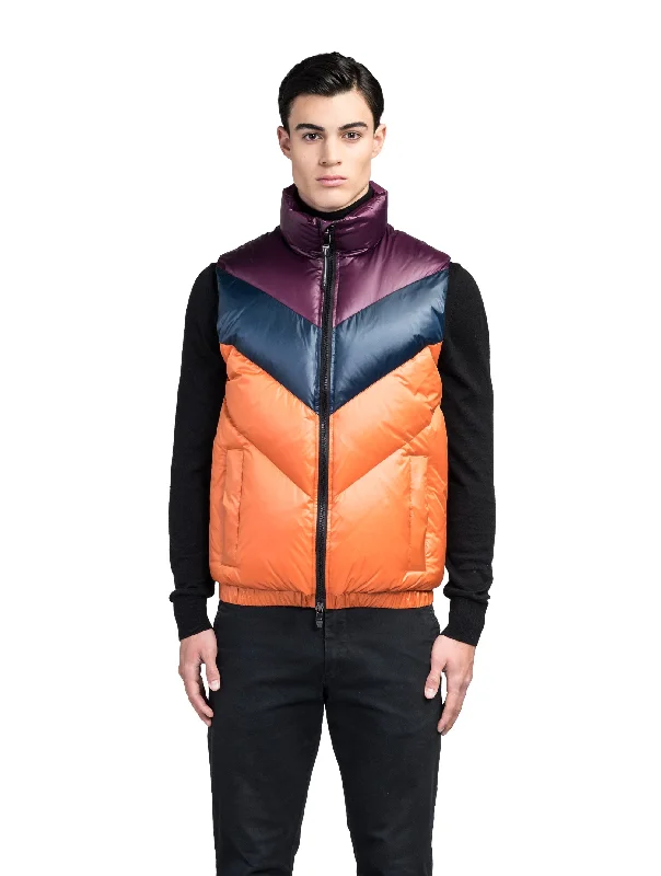 Jackets with moisture-wicking fabric for breathability-Kylo Men's Chevron Quilted Vest