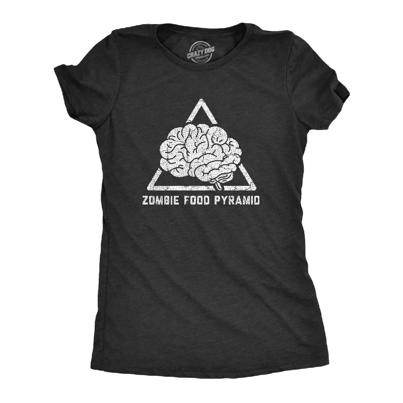 High-performance T-shirts for active lifestyles-Zombie Food Pyramid Women's T Shirt