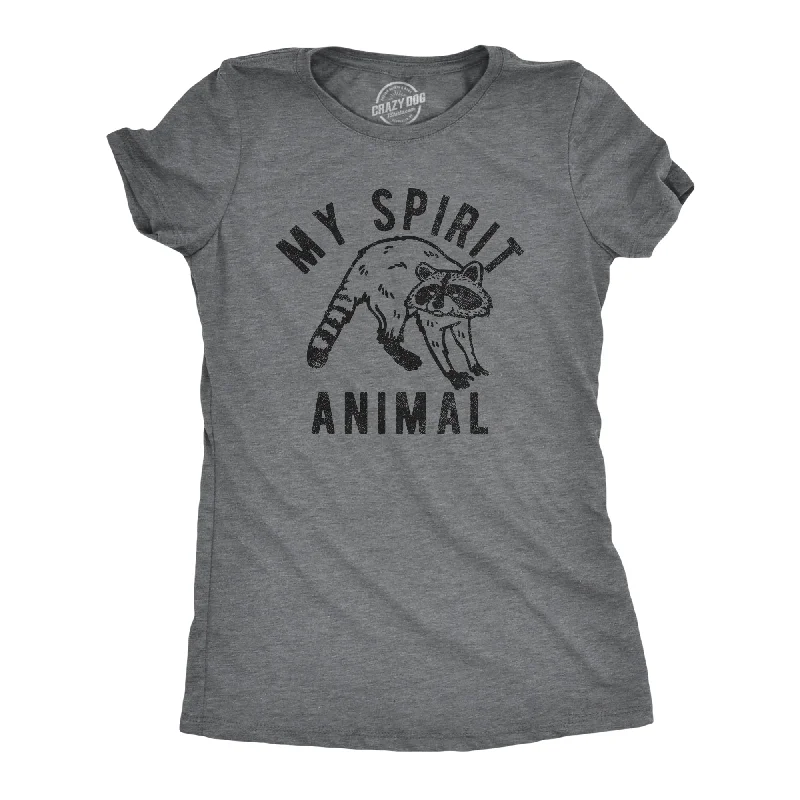 Trendy graphic T-shirts for young adults-My Spirit Animal Raccoon Women's T Shirt