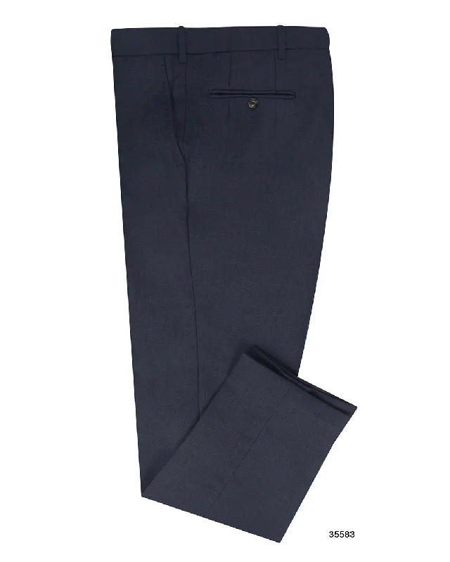 Stretch pants for ultimate comfort and flexibility-Minnis Fresco-Navy Plain