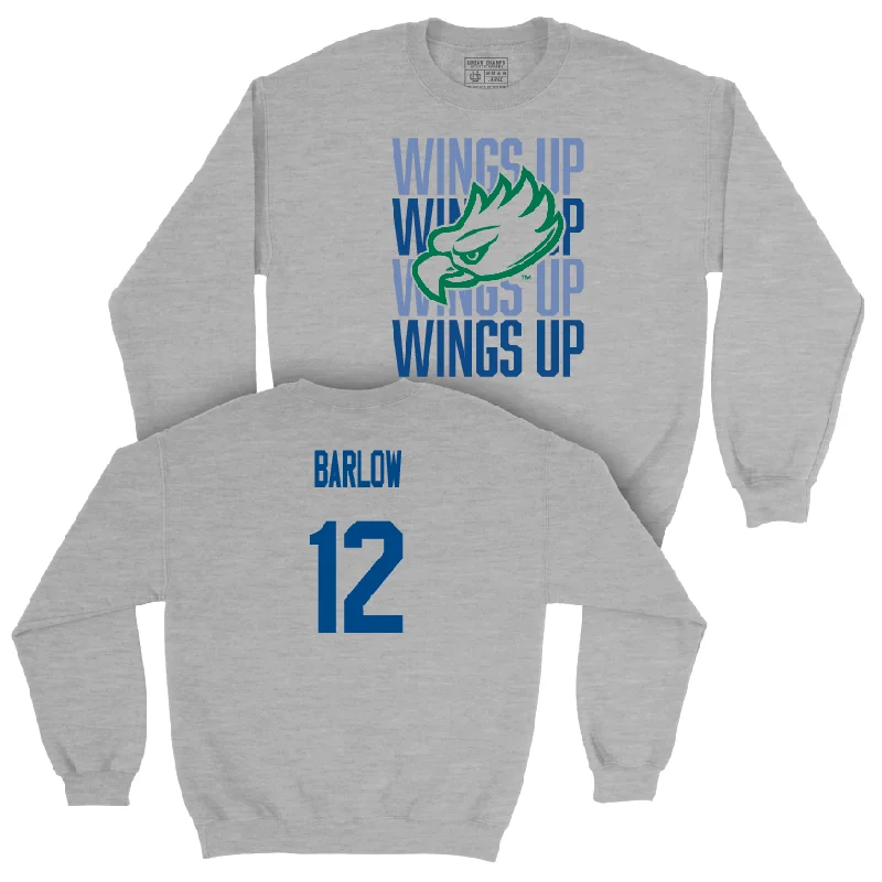 Long sleeve shirts with a stylish henley design-Sport Grey Men's Basketball Wings Up Crew  - Evan Barlow