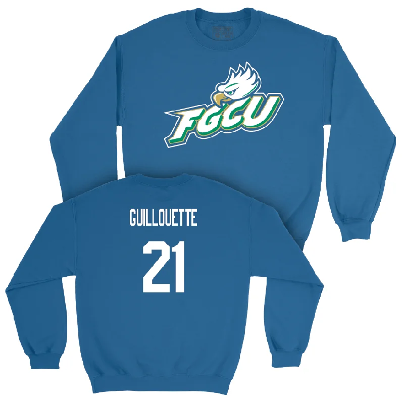 Long sleeve shirts with a minimalist design for modern style-Blue Men's Basketball FGCU Crew  - Tristen Guillouette