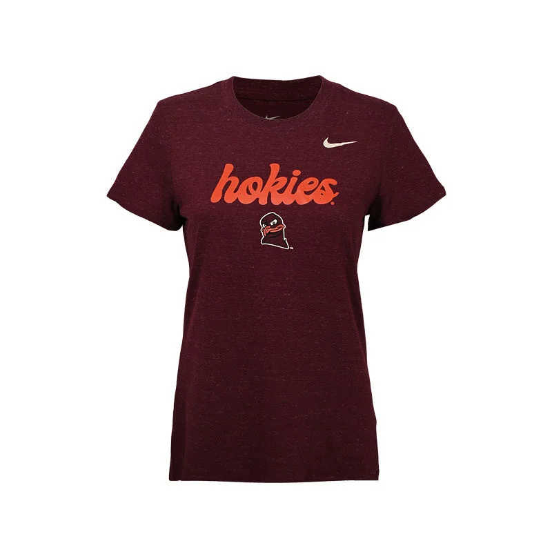 Cool graphic T-shirts with sports themes-Virginia Tech Women's Varsity Hokies T-Shirt: Maroon by Nike