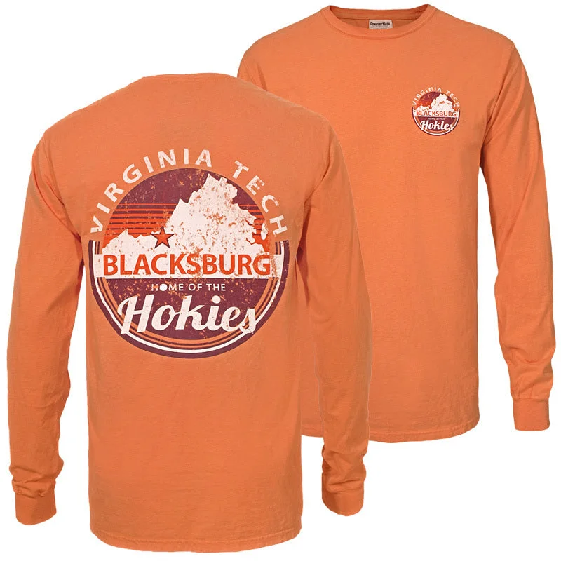 Premium T-shirts for fashion-forward looks-Virginia Tech Home of the Hokies Long-Sleeved T-Shirt: Orange by Gear