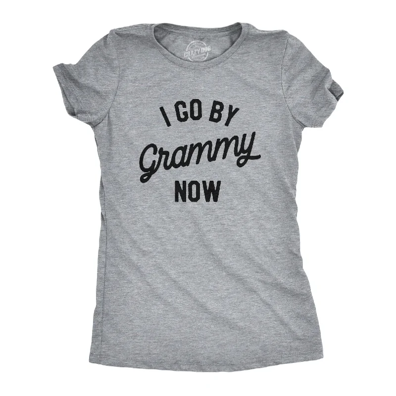 Custom T-shirts with names and numbers-I Go By Grammy Now Women's T Shirt