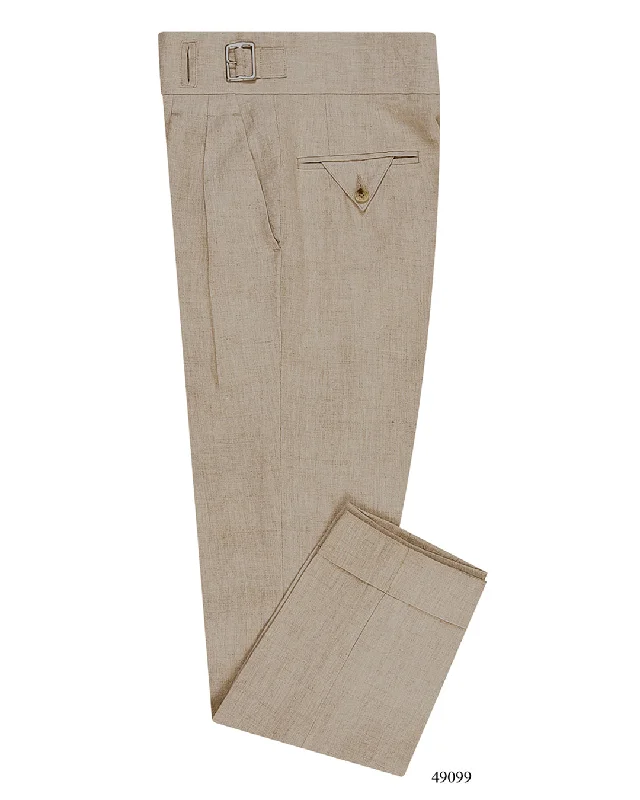 Stylish leather pants for bold fashion statements-Gurkha Pants in 100% Linen Suiting Muslin