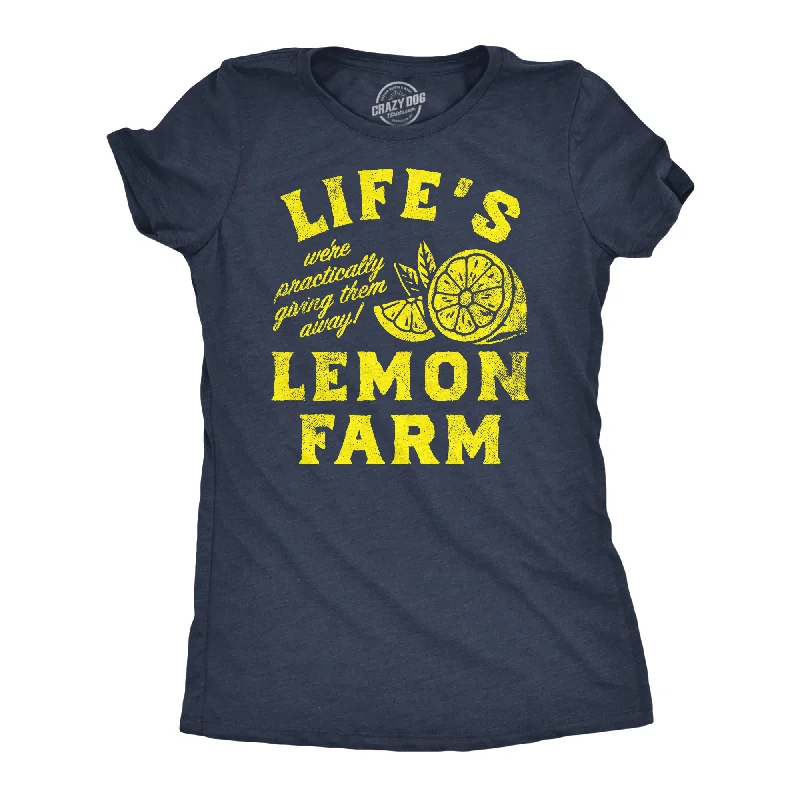 Graphic T-shirts with pop culture references-Lifes Lemon Farm Women's T Shirt