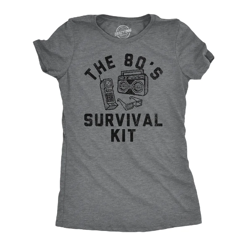 Long-sleeve T-shirts for cooler weather-The 80s Survival Kit Women's T Shirt