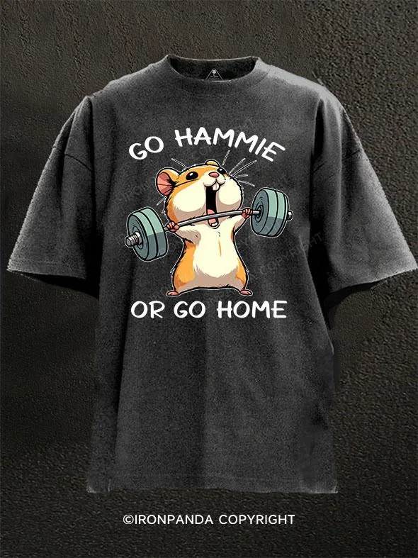 T-shirts with cool animal designs for animal lovers-Go hammie or go home Washed Gym Shirt