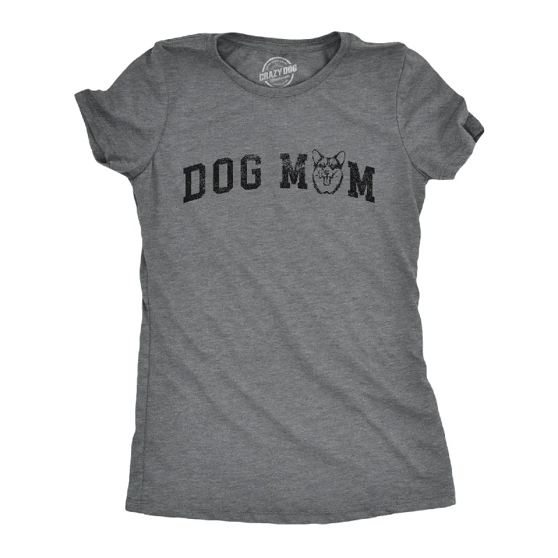 Premium fabric T-shirts for high-end fashion-Dog Mom Corgi Women's T Shirt