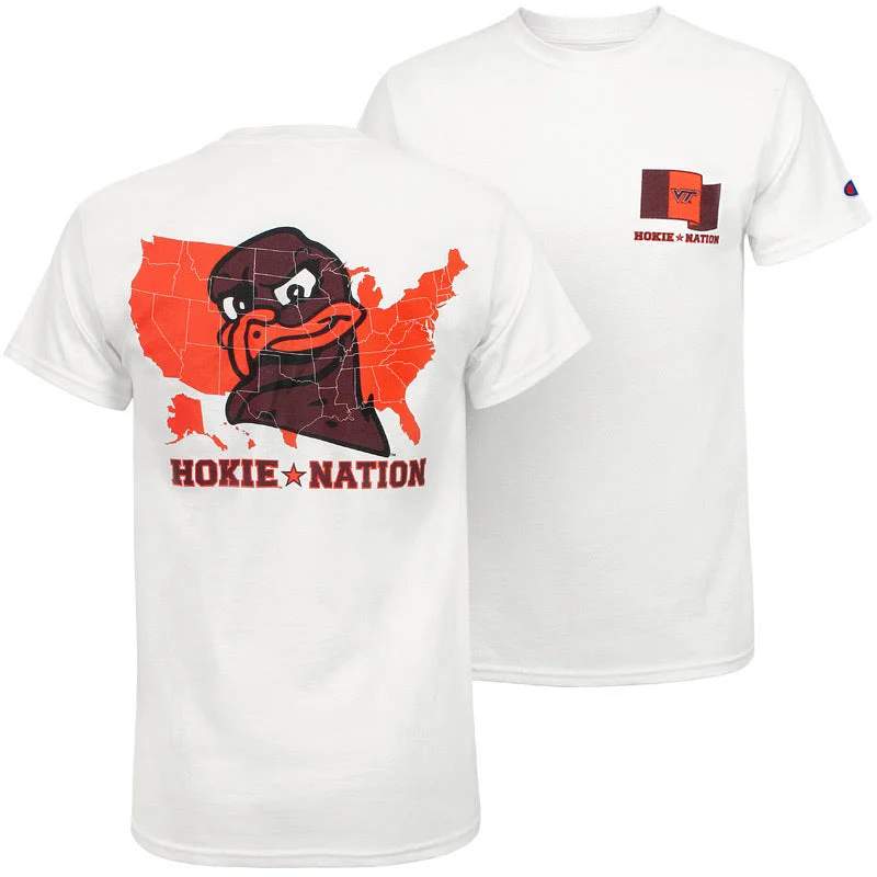 Stylish T-shirts with geometric prints for a modern look-Virginia Tech Hokie Nation T-Shirt by Champion