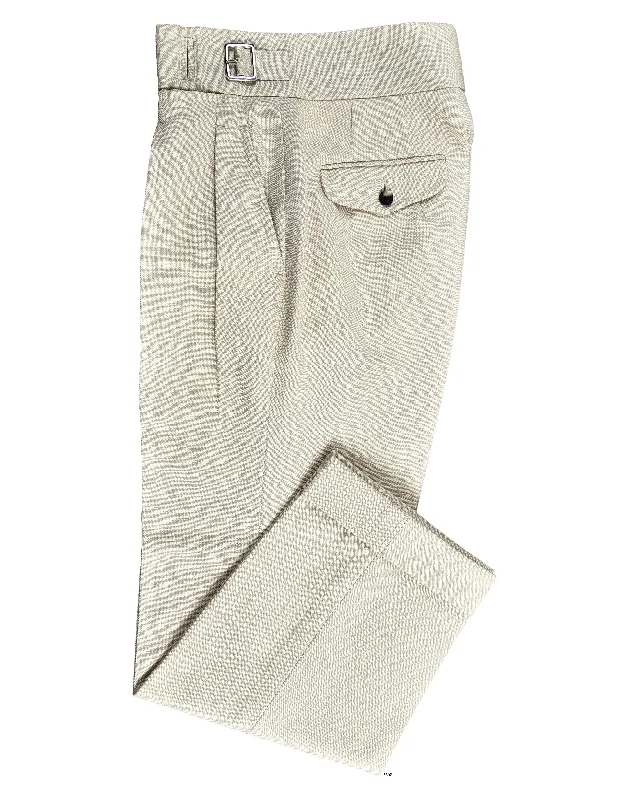 Custom pants for promotional giveaways-Gurkha Pant in Linen Cotton Canvas:Tan