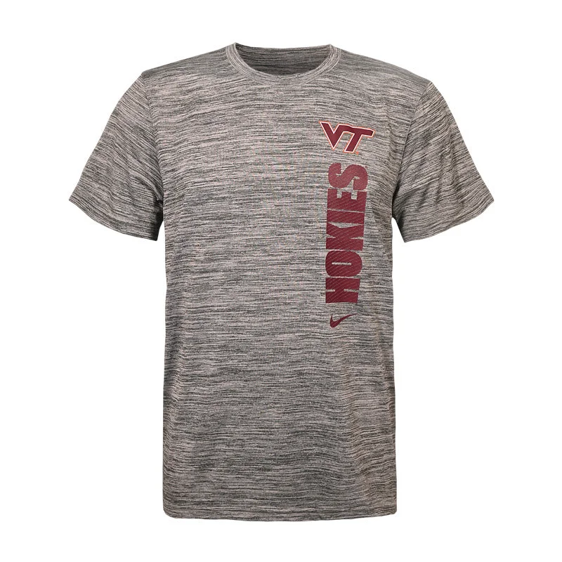 Soft T-shirts for sensitive skin-Virginia Tech Men's Team Issue Dri-FIT Velocity T-Shirt: Gray by Nike