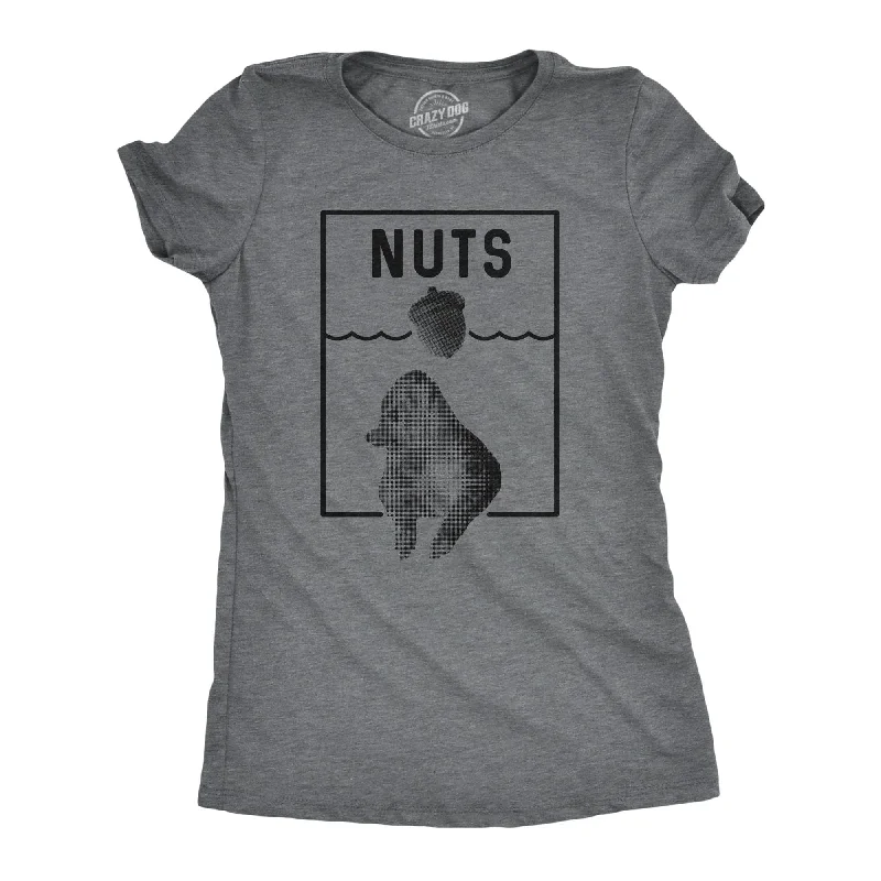 Performance T-shirts for sports and active wear-Nuts Jaws Squirrel Parody Women's T Shirt