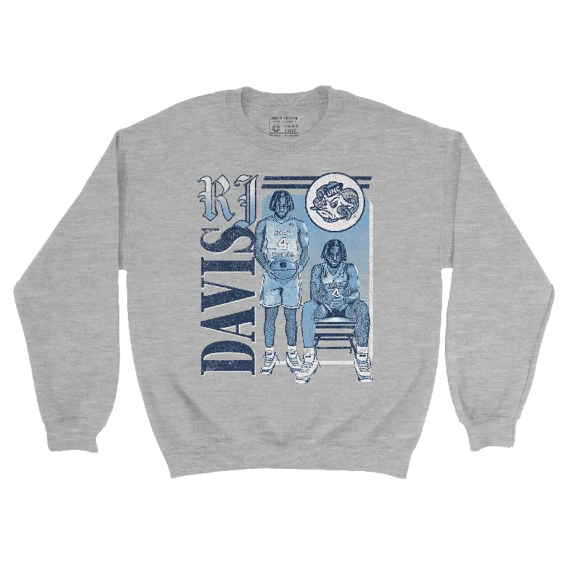 Lightweight long sleeve shirts for warm-weather layering-EXCLUSIVE RELEASE: RJ Davis Cartoon Sport Grey Crew