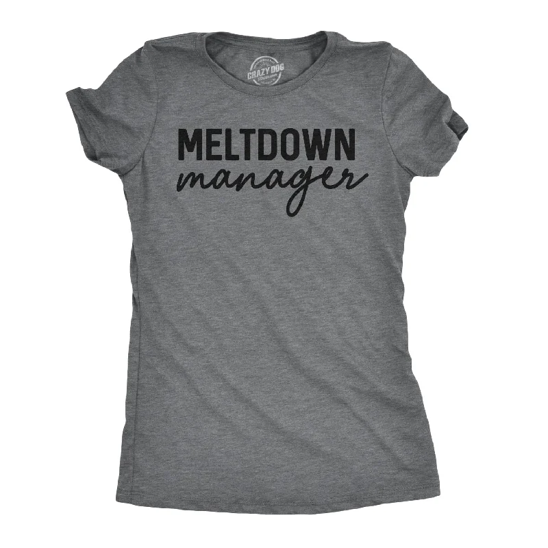 Custom T-shirts with team logos for sports fans-Meltdown Manager Women's T Shirt