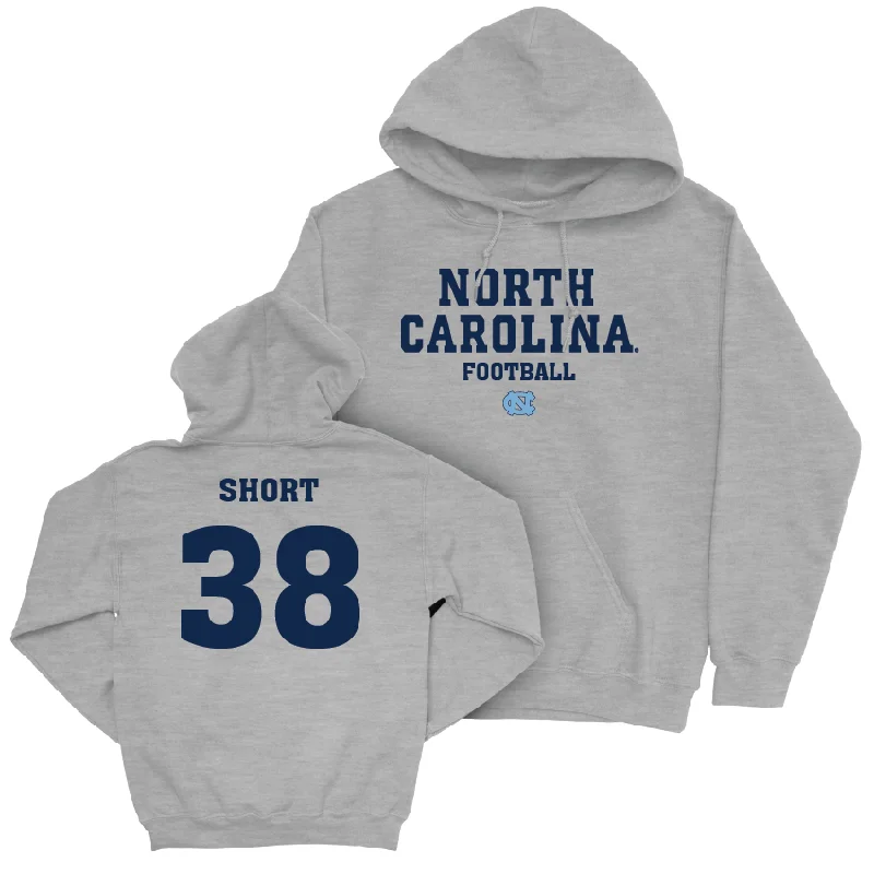 Custom embroidered hoodies for team spirit-UNC Football Sport Grey Staple Hoodie - Naari Short