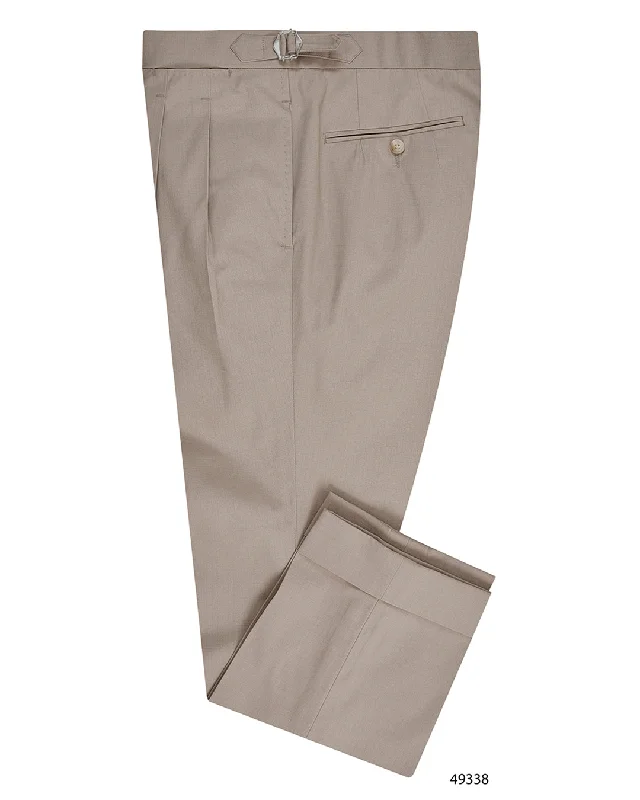 Waterproof pants for rainy weather-Beige Ripstop Dress Pant