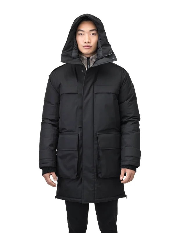 Custom bomber jackets for fashion brands-Alum Men's Long Parka