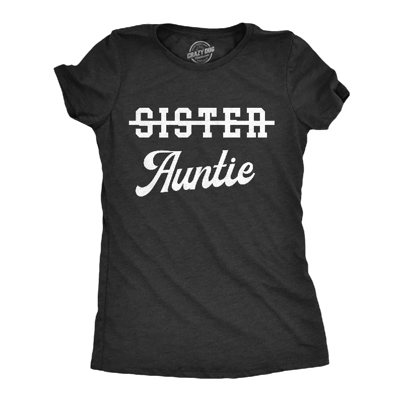 Moisture-wicking T-shirts for active individuals-Sister Crossed Out Auntie Women's T Shirt