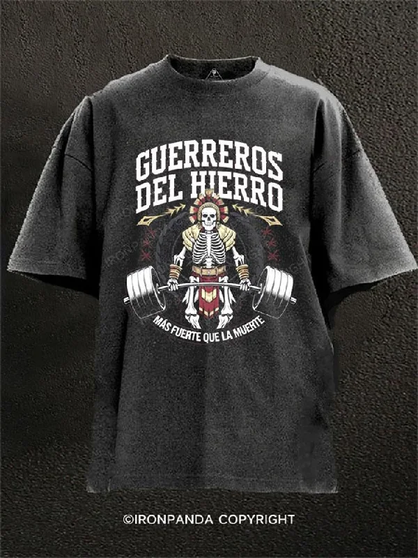 Comfortable and stretchy T-shirts for everyday wear-Guerreros del Hierro Washed Gym Shirt