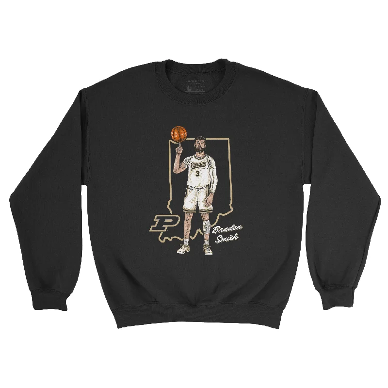 Casual long sleeve shirts with a relaxed fit and feel-EXCLUSIVE RELEASE: Braden Smith Native Black Crew