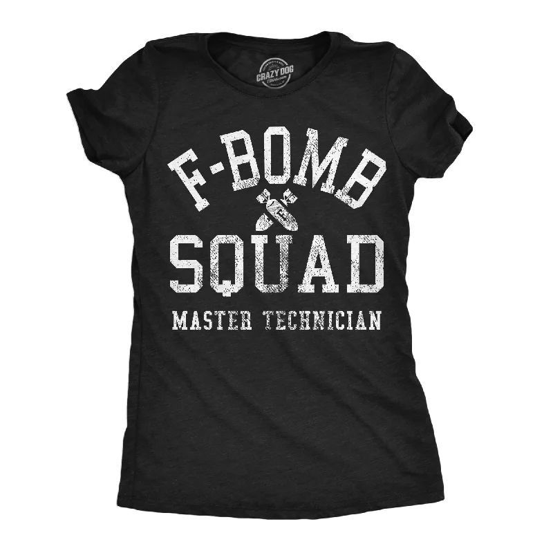 High-quality T-shirts for team events-F Bomb Squad Women's T Shirt