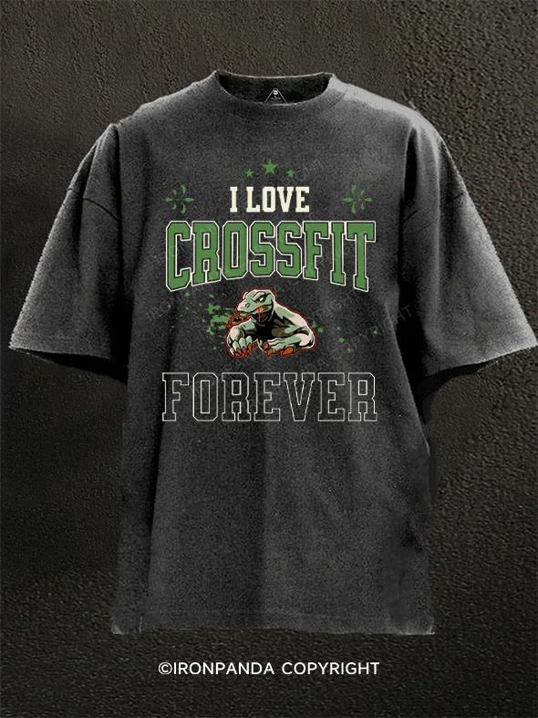 Custom T-shirts with unique patterns for fashion lovers-I Love Crossfit Washed Gym Shirt