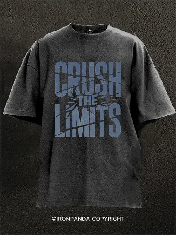 Eco-friendly T-shirts for sustainable living-Crush the Limits Washed Gym Shirt