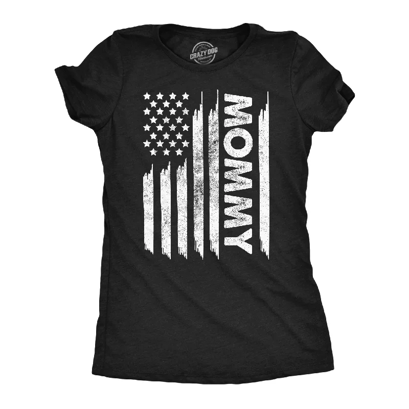 Personalized T-shirts for birthdays and celebrations-American Flag Mommy Women's T Shirt