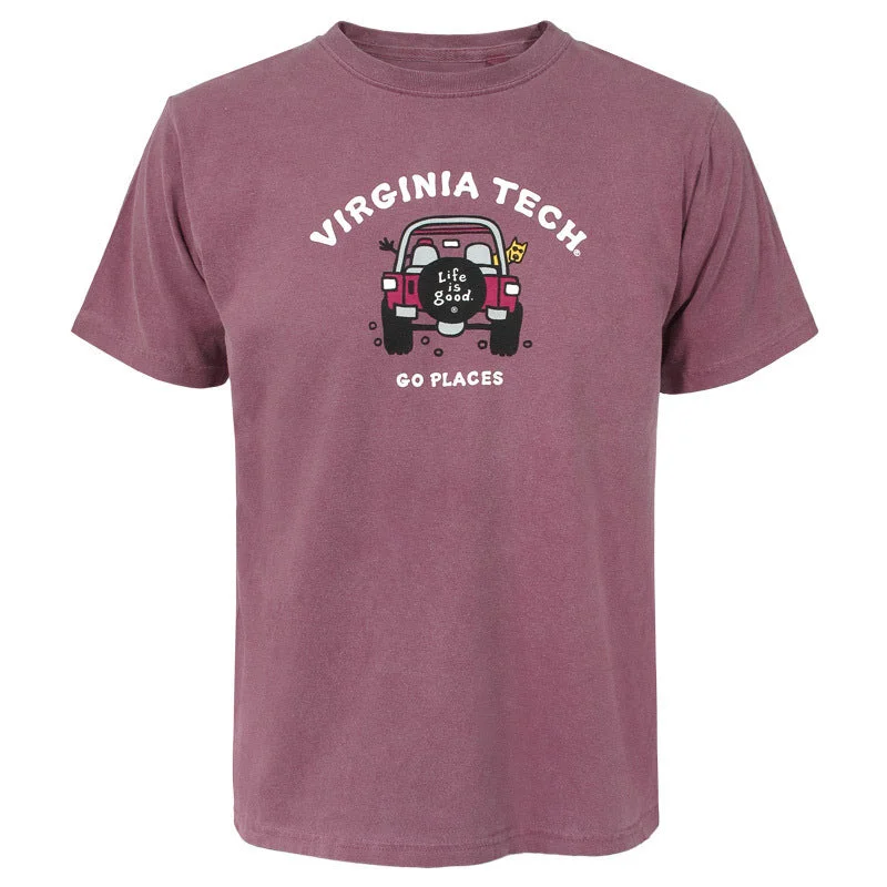 T-shirts for casual outfits with chic designs-Virginia Tech Life is Good T-Shirt