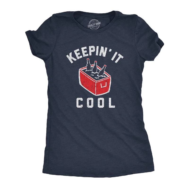 Stylish T-shirts with graphic designs for casual wear-Keepin' It Cool Women's T Shirt