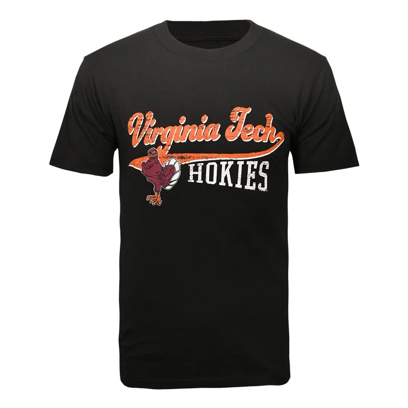 T-shirts for casual office attire-Virginia Tech Hokies Script T-Shirt: Black