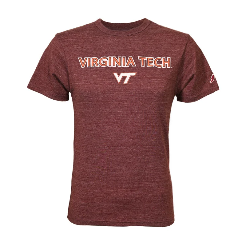 T-shirts for hobbyists with personalized designs-Virginia Tech Victory Falls T-Shirt: Varsity Maroon