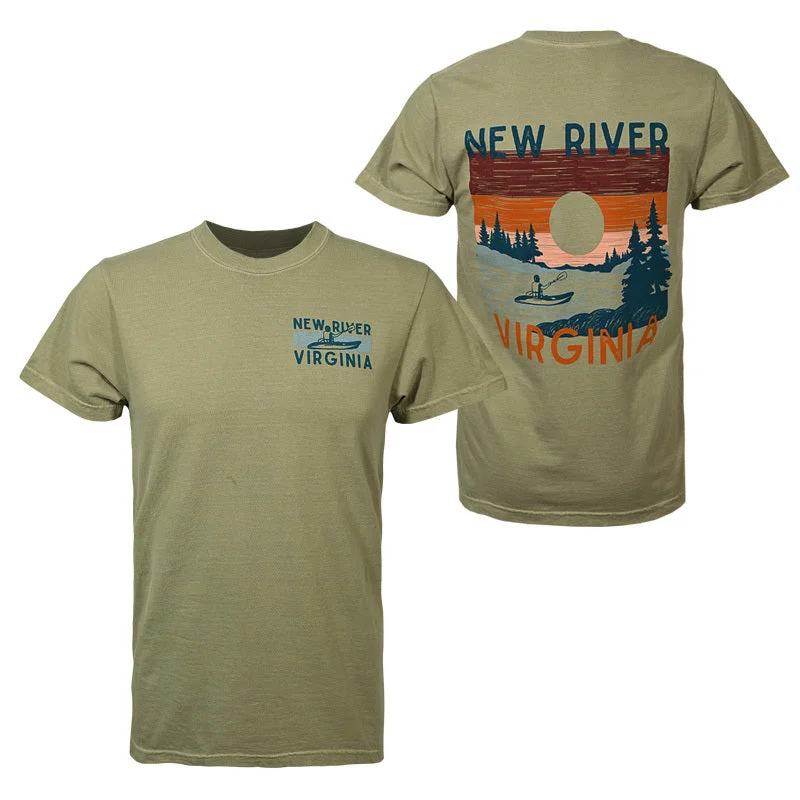 Relaxed-fit T-shirts for comfort and ease-New River Threads T-Shirt: Sandstone