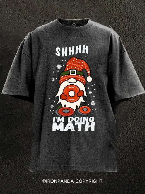 Cool T-shirts with seasonal graphics for summer or winter-SHHH...I'M DOING MATH Goblin Washed Gym Shirt