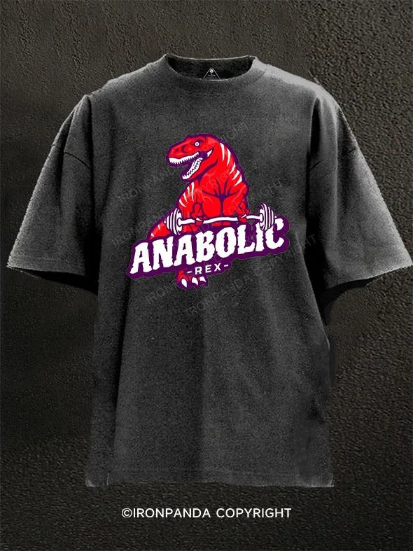 T-shirts for social events with group designs-Anabolic Rex Washed Gym Shirt