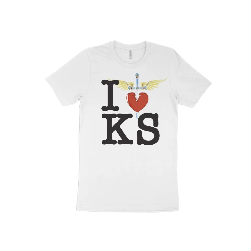 Lightweight T-shirts for warm weather-I Heart White T-Shirt - Central